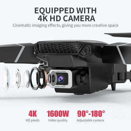 Dron plegable con cámara HD 4K 1080P + REGALO Auriculares P9